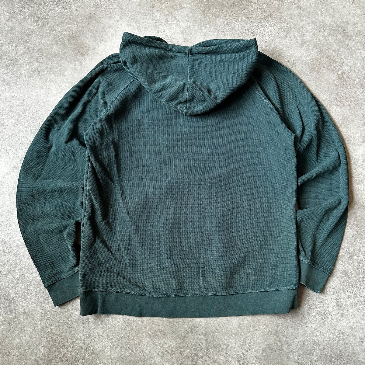 Anti Blue Dark Teal Waffle Knit Hoodie M