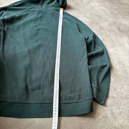 Anti Blue Dark Teal Waffle Knit Hoodie M