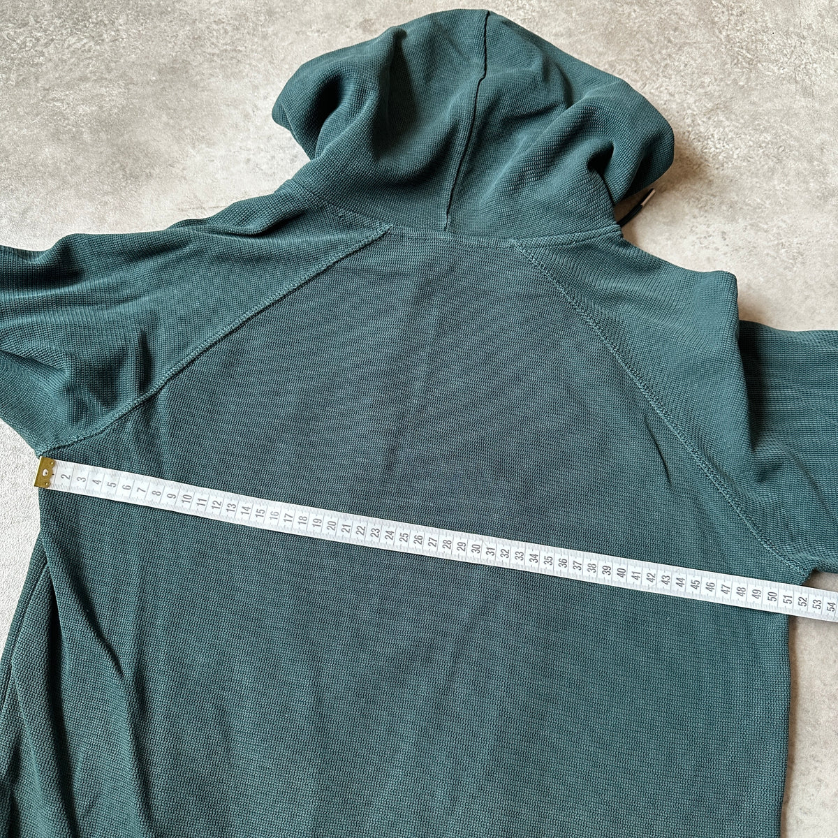 Anti Blue Dark Teal Waffle Knit Hoodie M