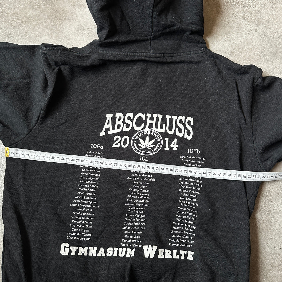 Printed Black Cannabis Graphic Hoodie S