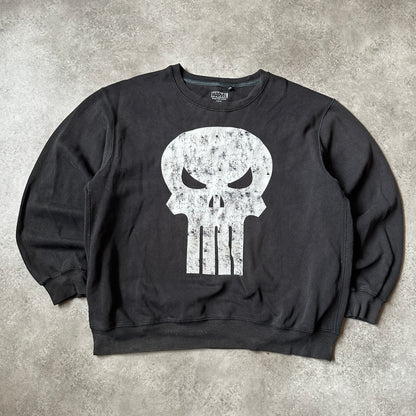 Marvel Black Punisher Graphic Crewneck XXL