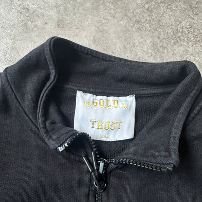 In Gold We Trust Black Full-Zip Sweatshirt XXL
