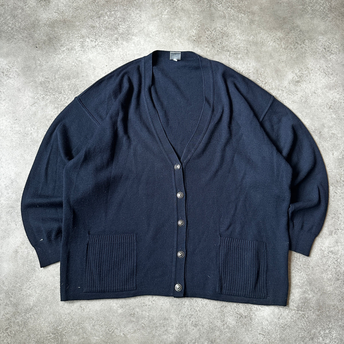 Roberto Sarto Dark Navy Knit Button Cardigan XL