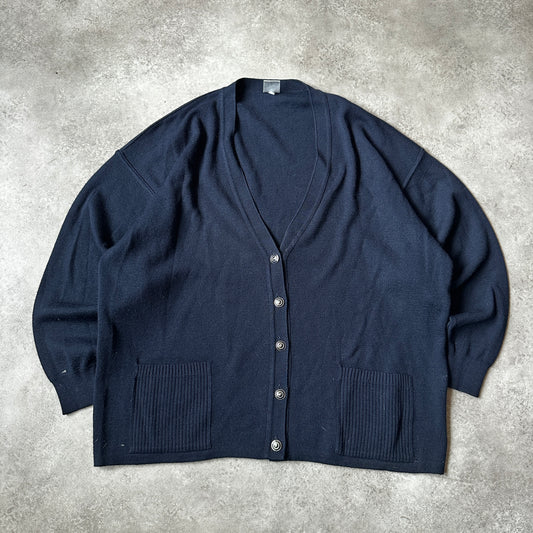 Roberto Sarto Dark Navy Knit Button Cardigan XL