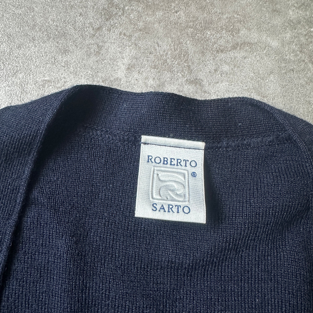 Roberto Sarto Dark Navy Knit Button Cardigan XL