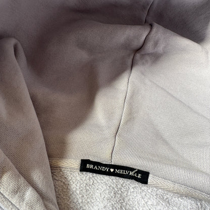 Brandy Melville Light Grey Plain Full-Zip Hoodie XL