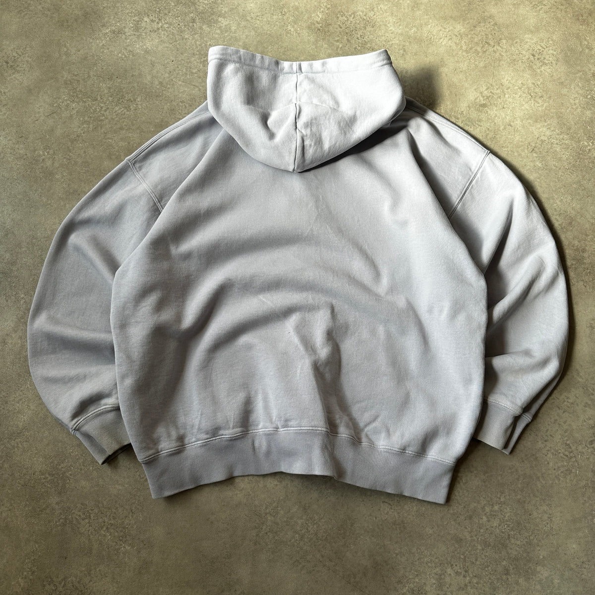 Brandy Melville Light Grey Plain Full-Zip Hoodie XL