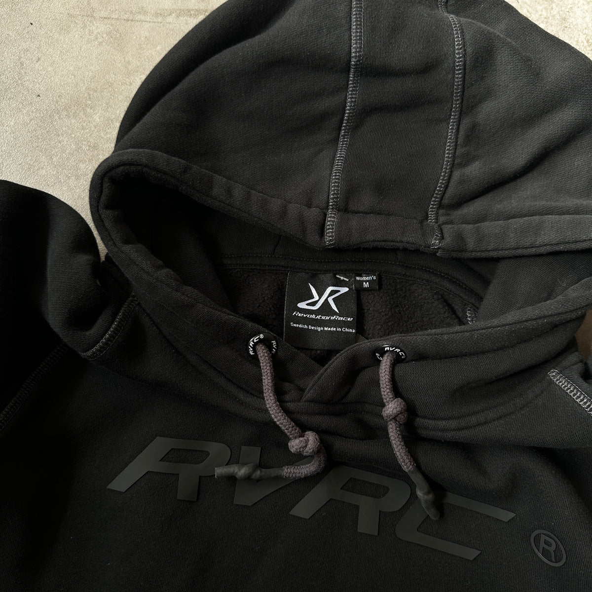 Revolution Race Dark Grey & Charcoal RVRC Outdoor Hoodie M