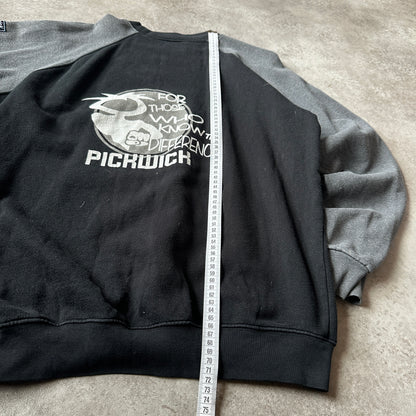 Pickwick Black & Grey Two-Tone Raglan Crewneck XL