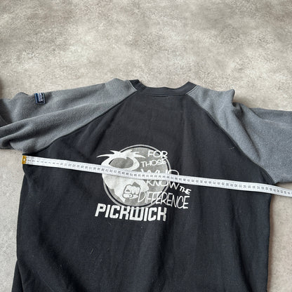 Pickwick Black & Grey Two-Tone Raglan Crewneck XL