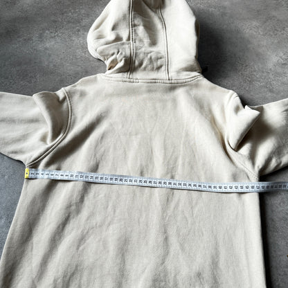 DEF Cream White Chest Logo Hoodie S