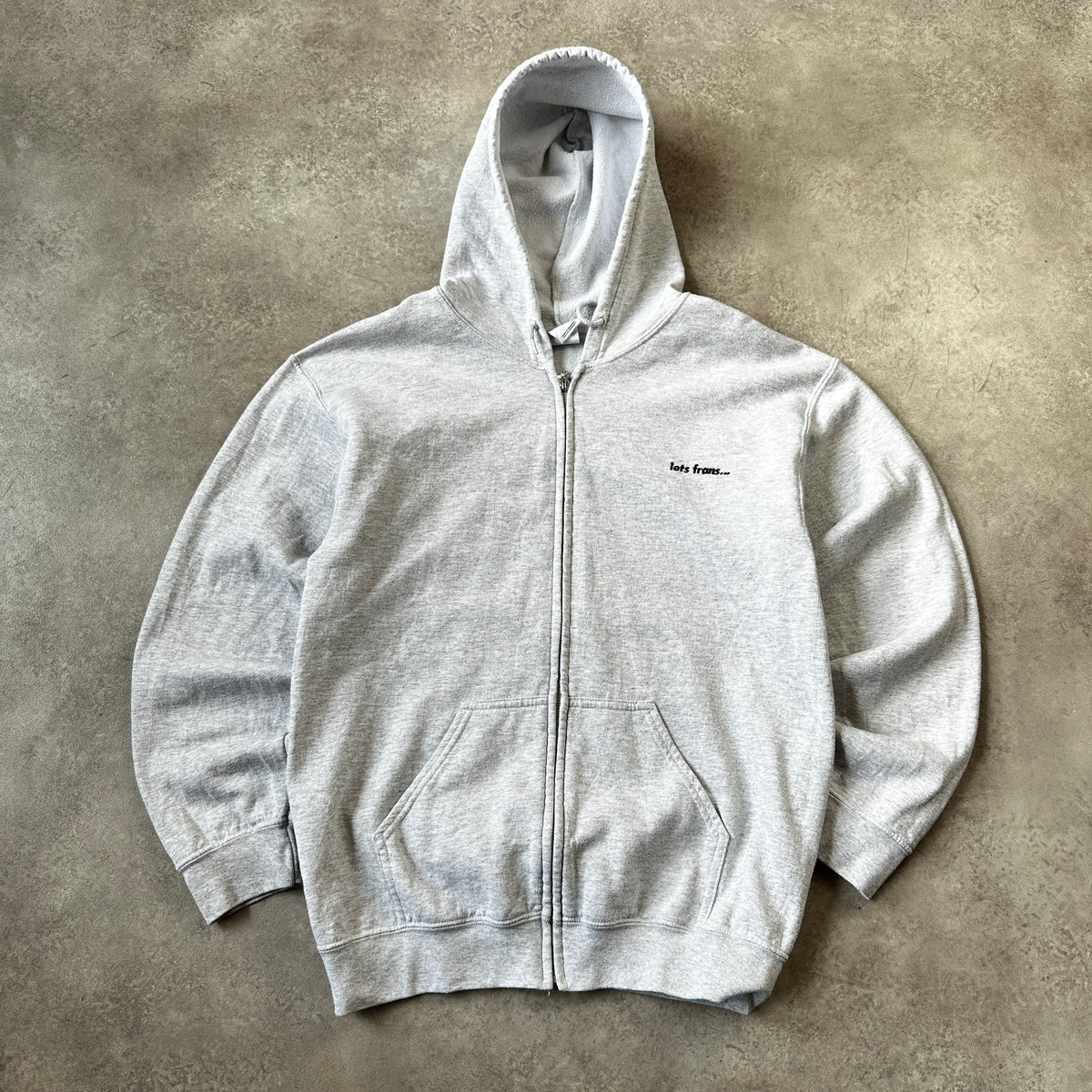Iets Frans... Grey Full-Zip Hoodie M