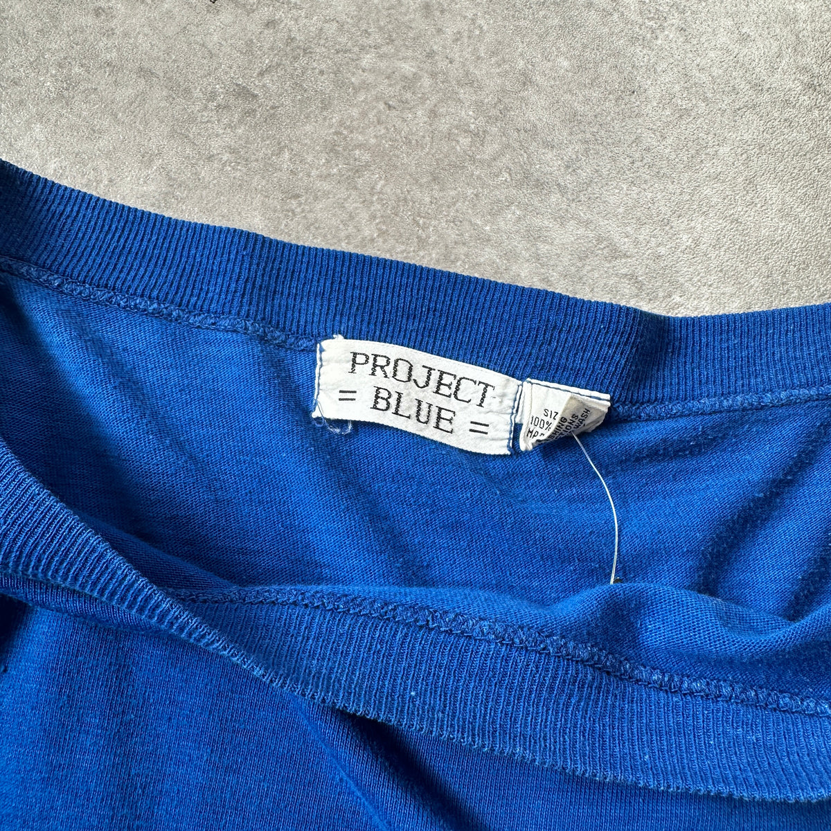 Project Blue Royal Blue Graphic Pocket T-Shirt L