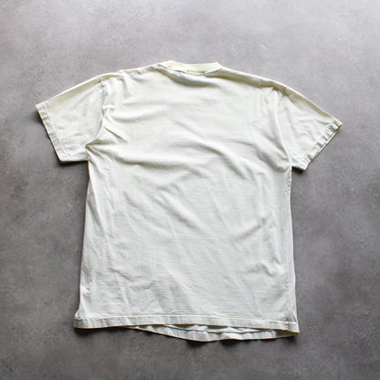 Christian Dior Vintage Embroidered Logo Tee – Cream (Man-M)