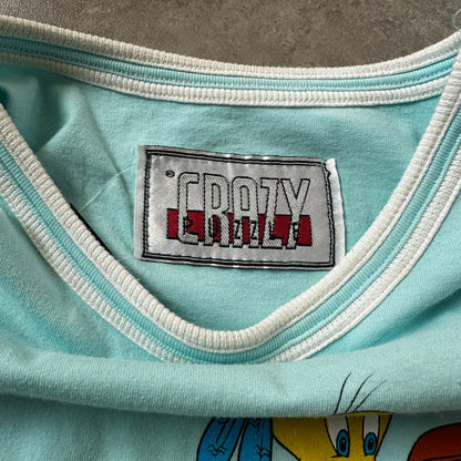 Crazy Puzzle Light Blue Tweety & Toucan Bahia Crop Top M