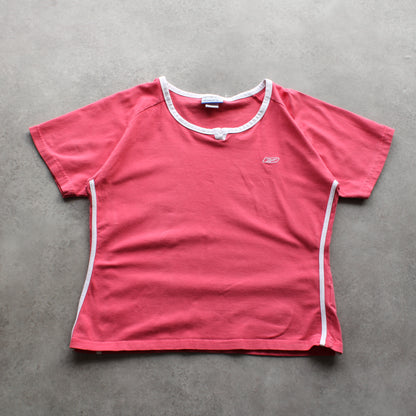 Reebok Y2K Contrast Trim Tee – Pink/White (Woman-XL)