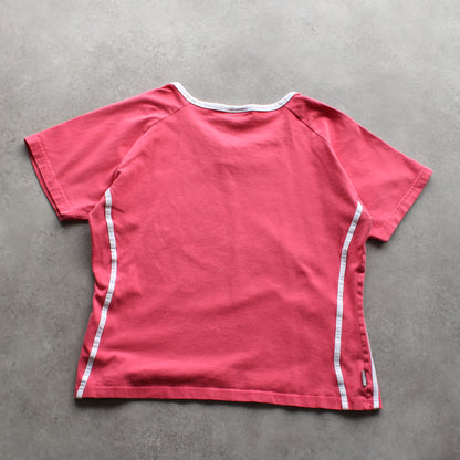 Reebok Y2K Contrast Trim Tee – Pink/White (Woman-XL)