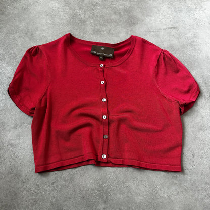 Fenn Wright Manson Red Short Sleeve Knit Cardigan L