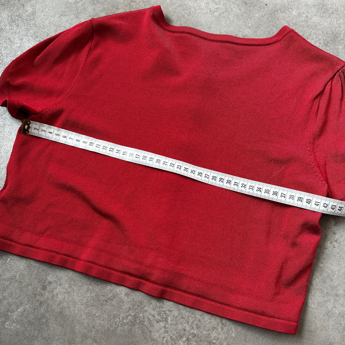 Fenn Wright Manson Red Short Sleeve Knit Cardigan L