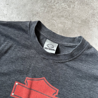 Harley-Davidson Grey & Red Double Layer Long Sleeve Shirt M