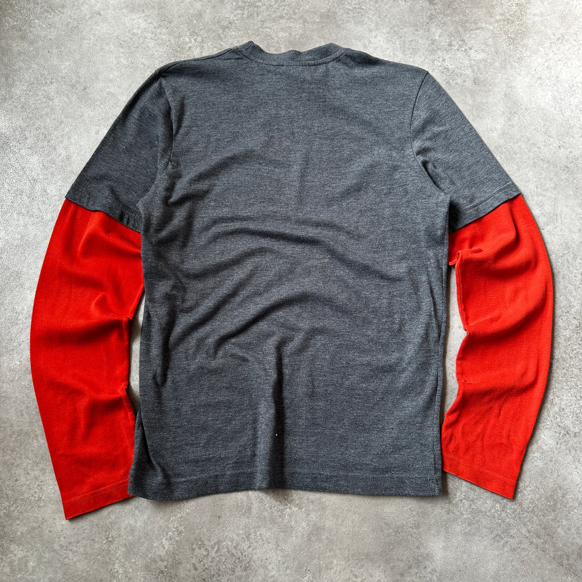 Harley-Davidson Grey & Red Double Layer Long Sleeve Shirt M
