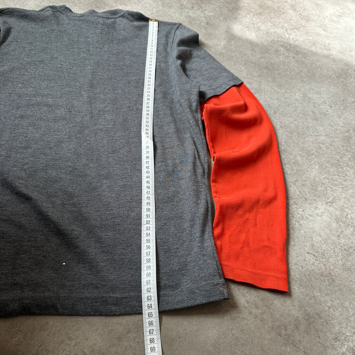 Harley-Davidson Grey & Red Double Layer Long Sleeve Shirt M