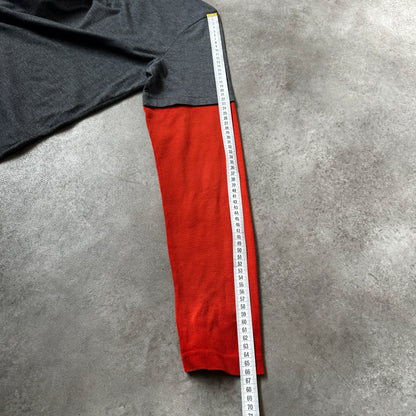 Harley-Davidson Grey & Red Double Layer Long Sleeve Shirt M