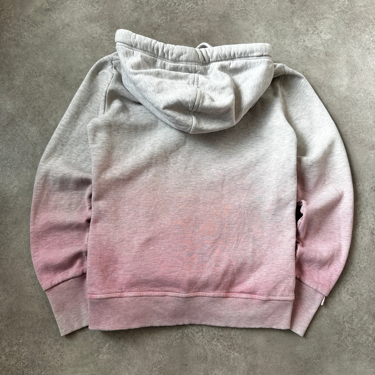 Superdry Grey & Pink Dip-Dye Hoodie M