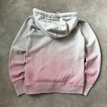 Superdry Grey & Pink Dip-Dye Hoodie M
