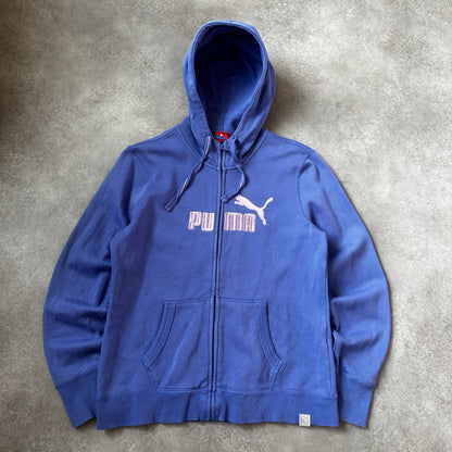 Puma Blue Logo Full-Zip Hoodie L