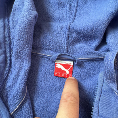 Puma Blue Logo Full-Zip Hoodie L