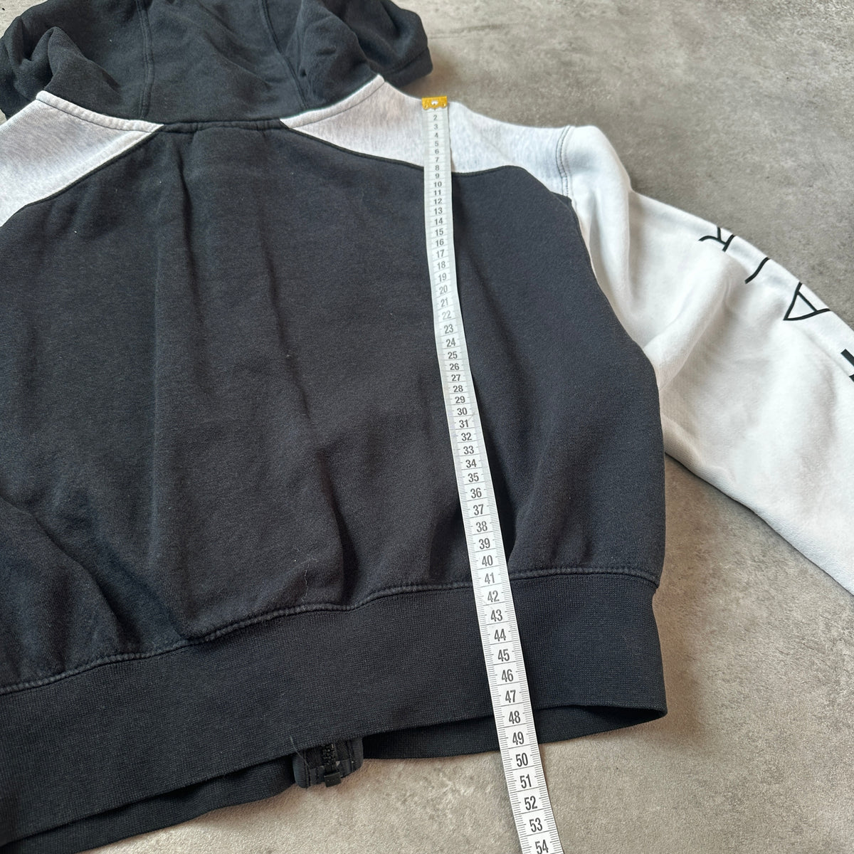 Nike Black & White Crop Full-Zip Hoodie S