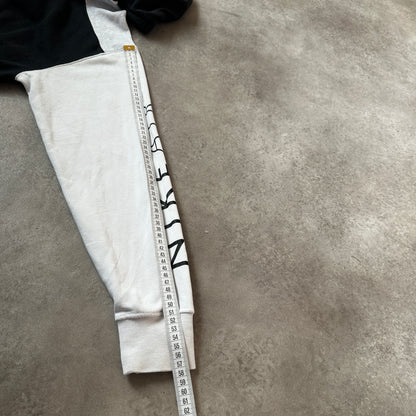 Nike Black & White Crop Full-Zip Hoodie S