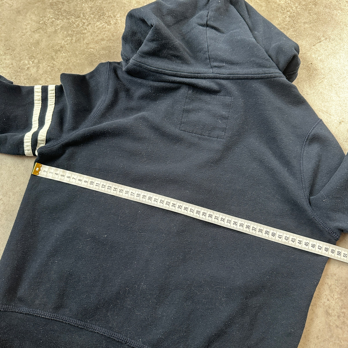 Hollister Navy 'H' Patch Full-Zip Hoodie L