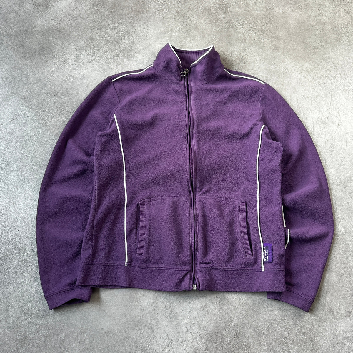 Champion Purple Fleece Full-Zip Jacket L