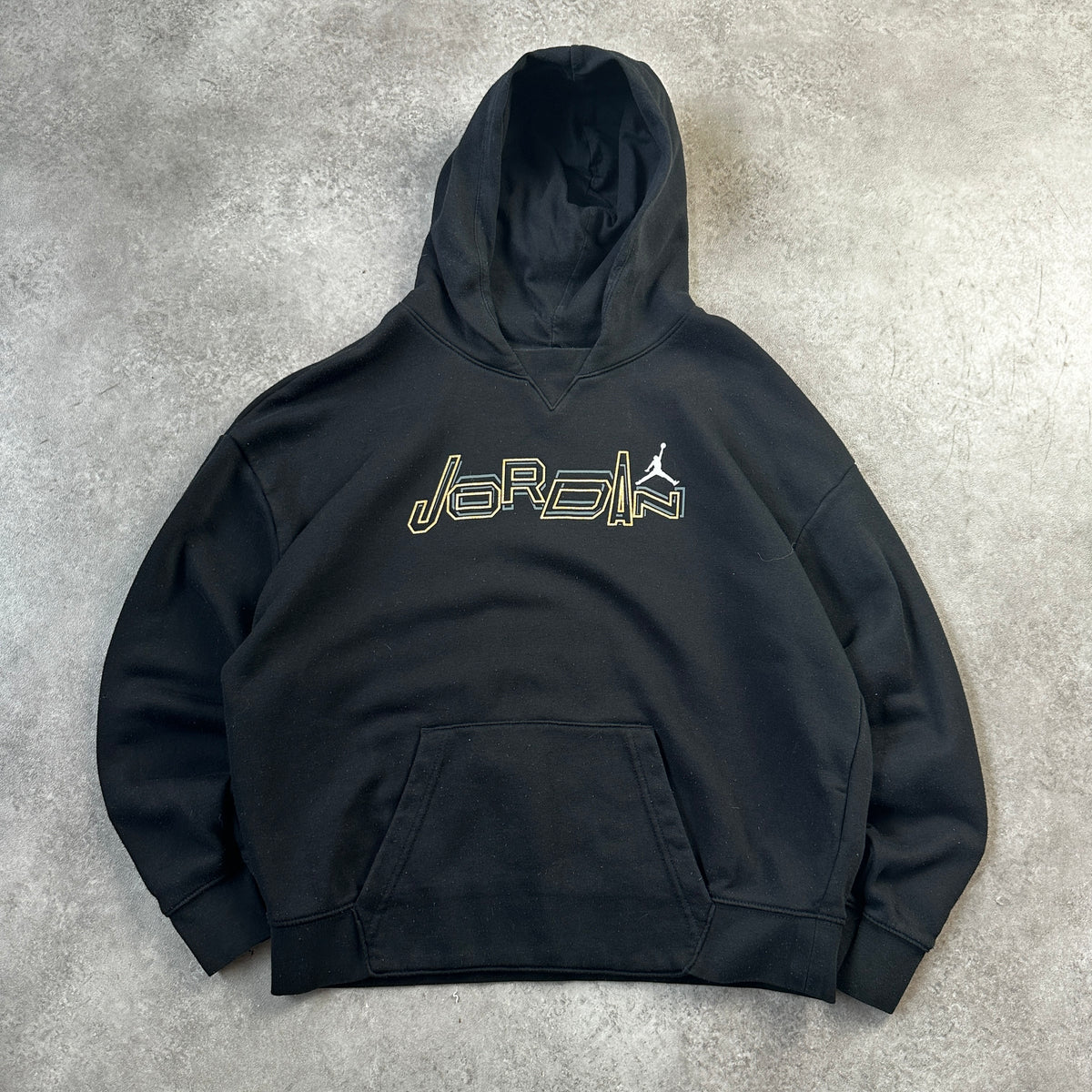 Jordan Black Outlined Logo Hoodie XL