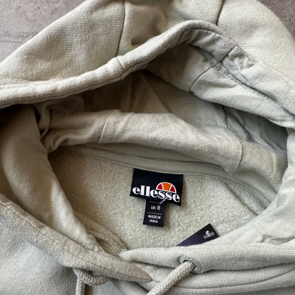 Ellesse Sage Green Pocket Detail Cropped Hoodie XS