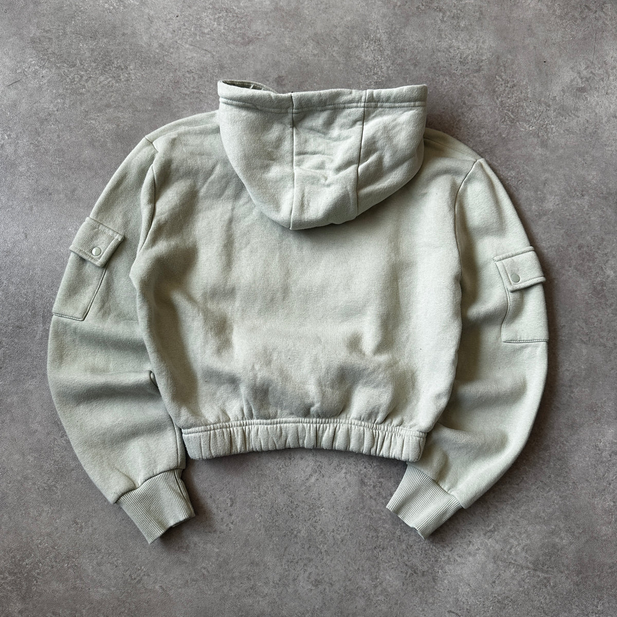 Ellesse Sage Green Pocket Detail Cropped Hoodie XS