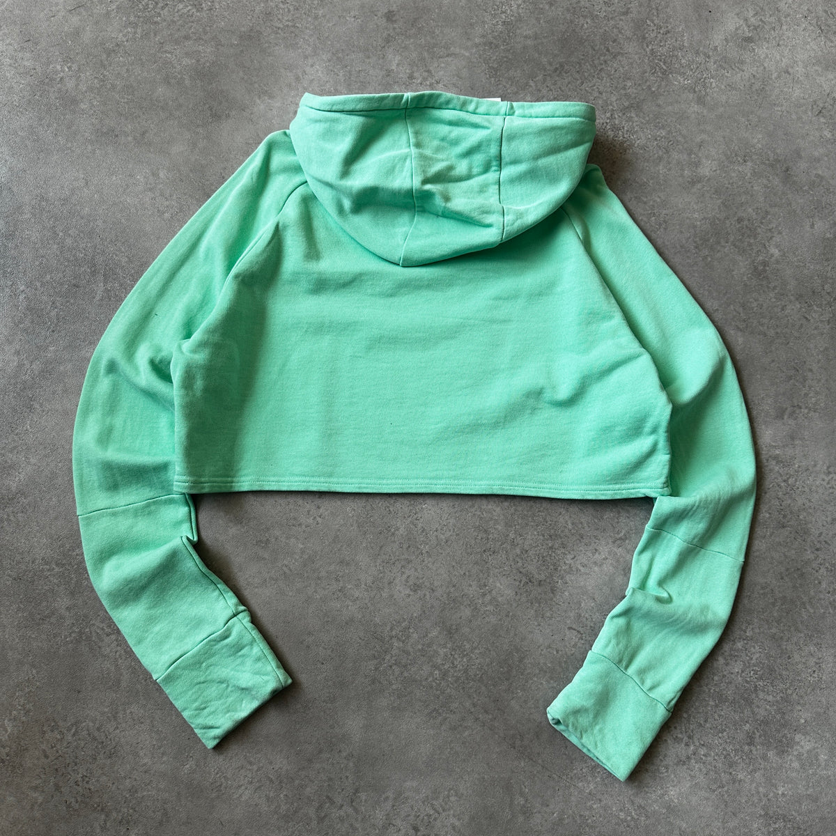 Gymshark Mint Green Cropped Mesh Insert Hoodie M