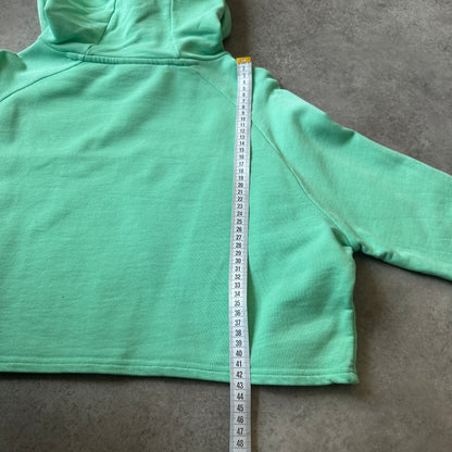 Gymshark Mint Green Cropped Mesh Insert Hoodie M