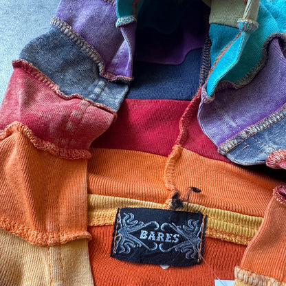 Bares Multicolor Patchwork Full-Zip Hoodie L