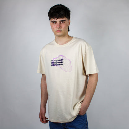 Undergrounder Sand Middle Printed T-Shirt