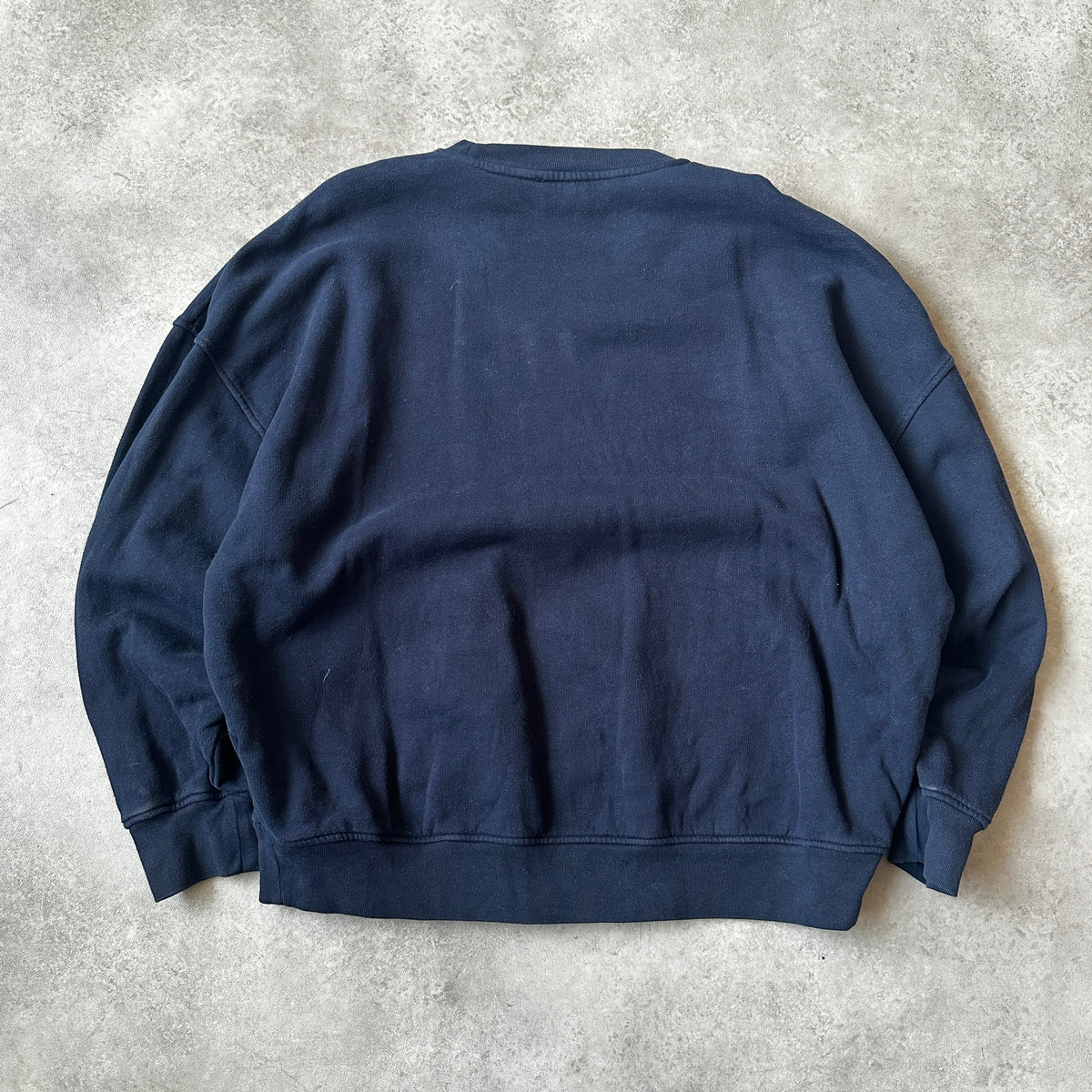 American Vintage Navy Small Chest Logo Crewneck M