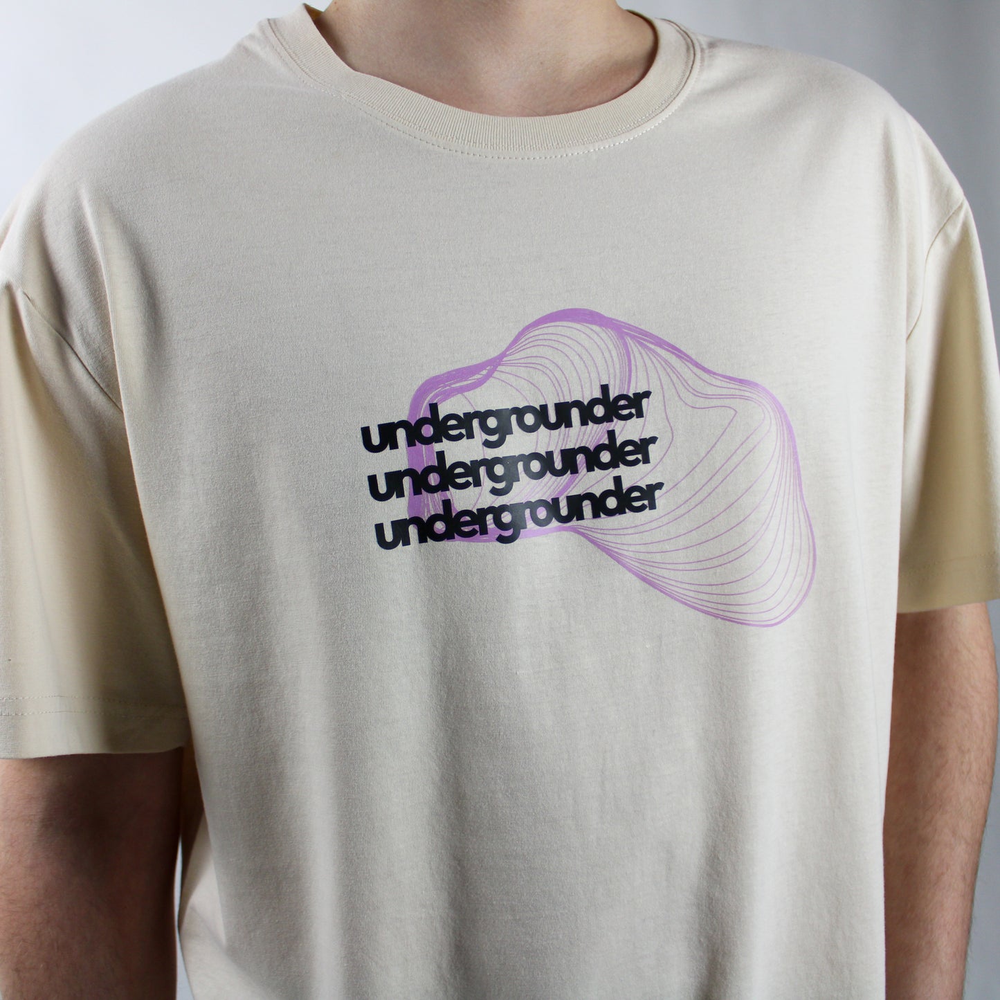 Undergrounder Sand Middle Printed T-Shirt