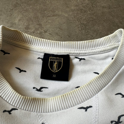 Cavallaro Napoli Off-White Bird Monogram Print Crewneck XL