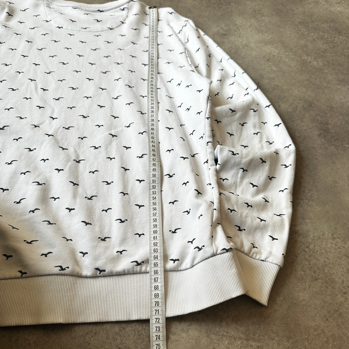 Cavallaro Napoli Off-White Bird Monogram Print Crewneck XL