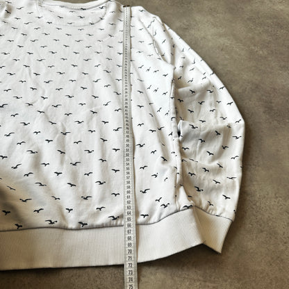 Cavallaro Napoli Off-White Bird Monogram Print Crewneck XL