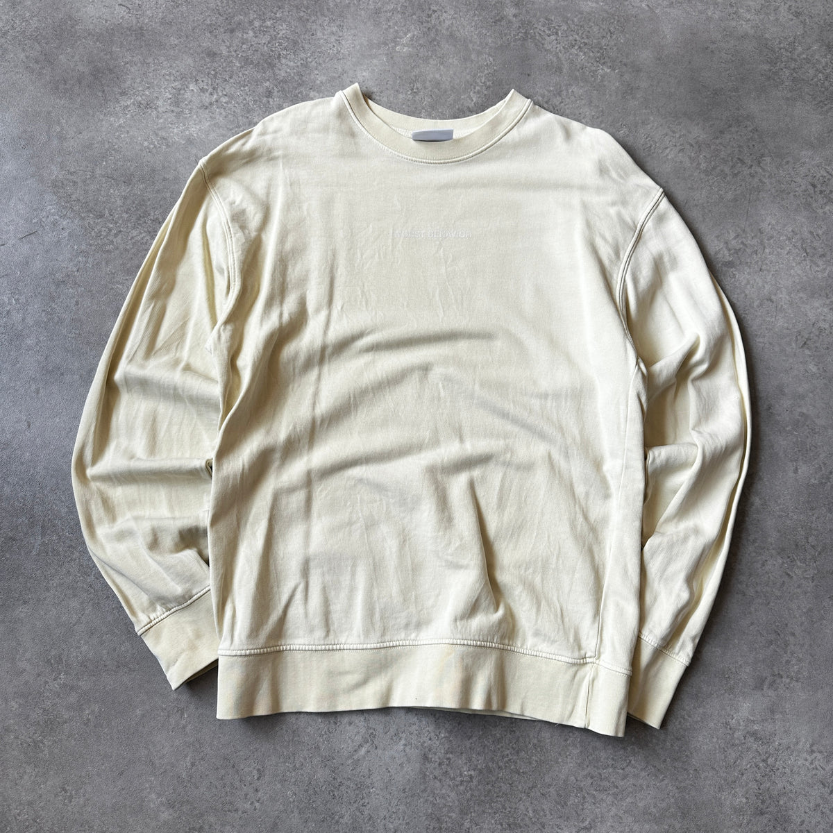 Worst Behavior Off-White Plain Crewneck S