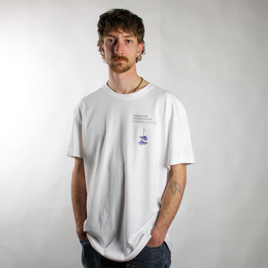 Undergrounder White Back Printed T-Shirt