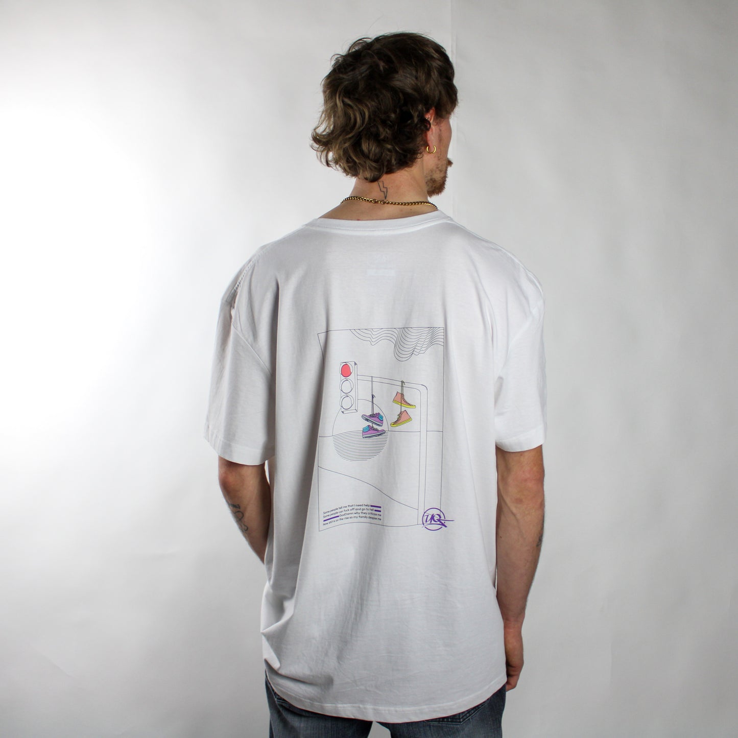 Undergrounder White Back Printed T-Shirt